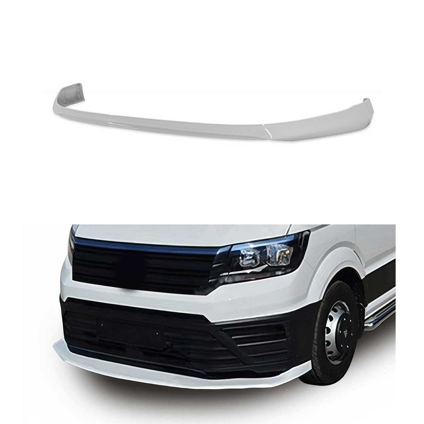 2017-2025 VW Crafter Frontspoiler Lippe Stoßstange Splitter weiss