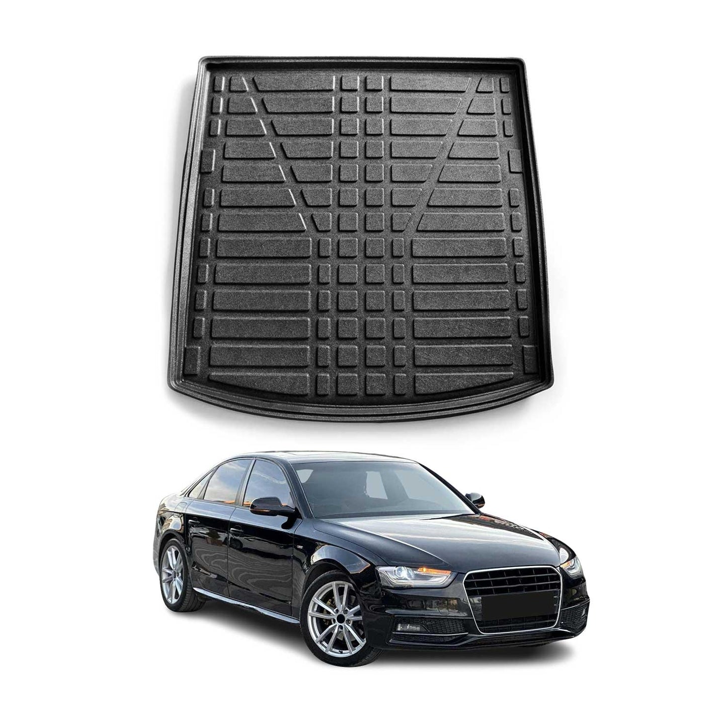 Protecție portbagaj/căptușeală pentru Audi A4 Sedan 8K2 B8 2008-2015, fabricată din cauciuc TPE