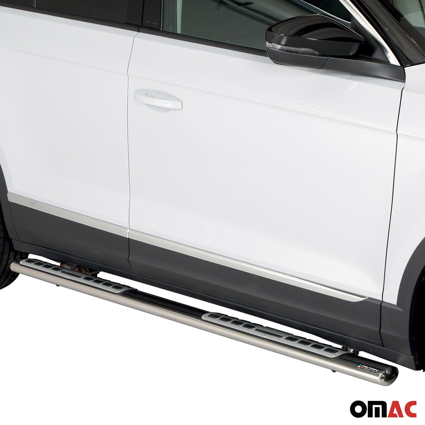 Praguri/praguri laterale din oțel inoxidabil pentru VW T-Roc 2017-2025, oțel inoxidabil argintiu