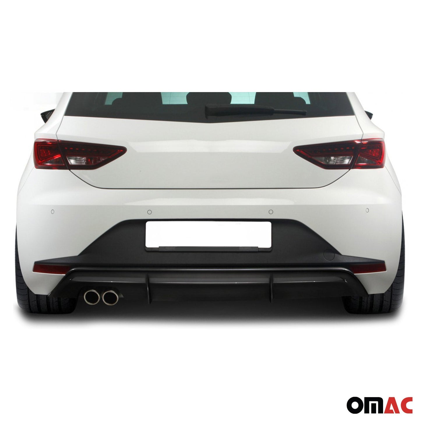 RDX Heckschürzenansatz Diffuser für Seat Leon 5F FR 5trg 2013-2017 Schwarz