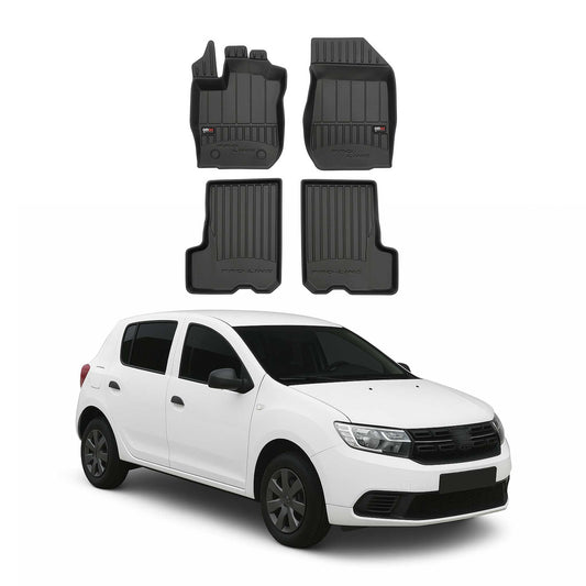 2012-2020 Dacia Sandero Fußmatten TPE Schwarz 4 tlg