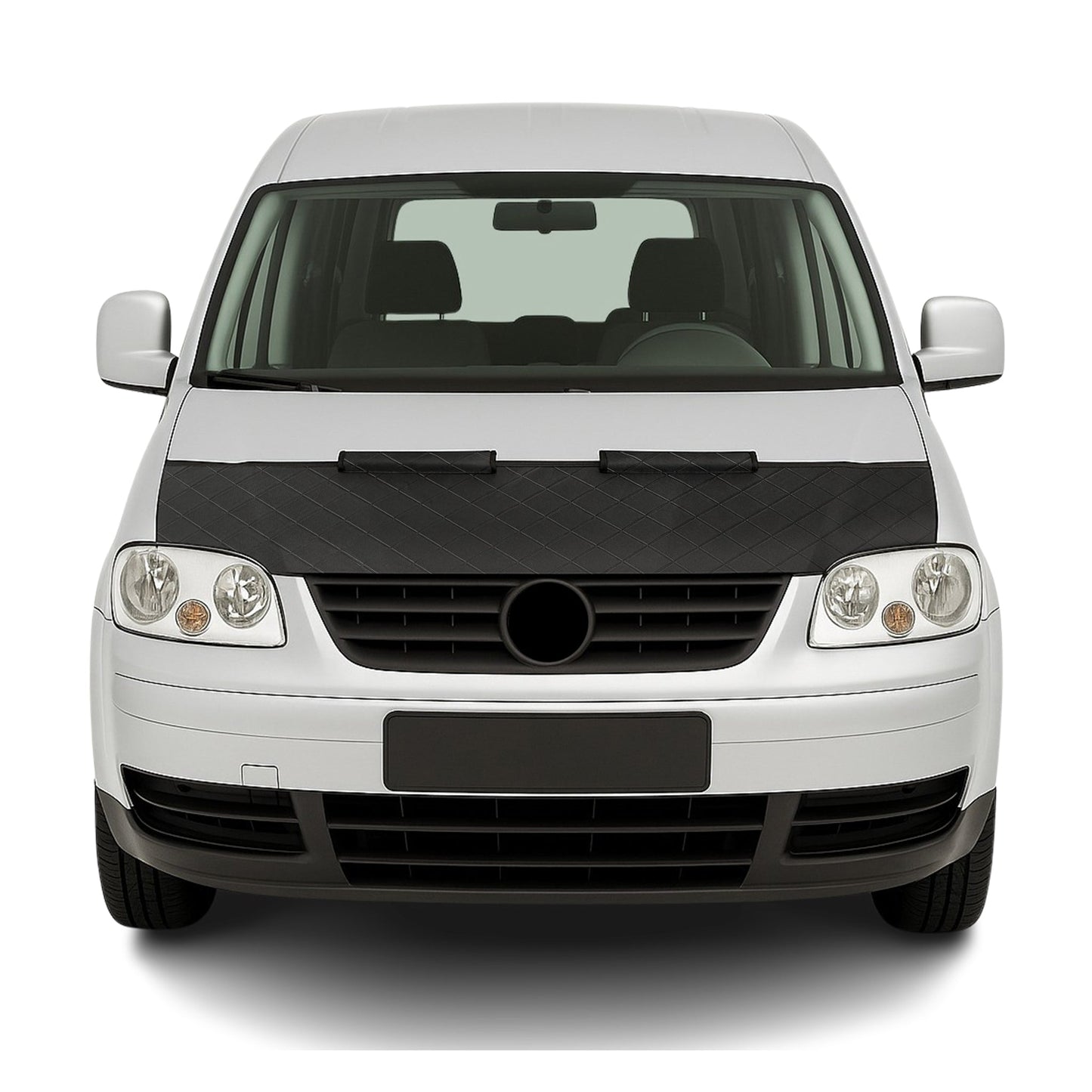 Haubenbra Steinschlagschutz Bonnet Bra für VW Caddy 2004-2010 Schwarz Halb