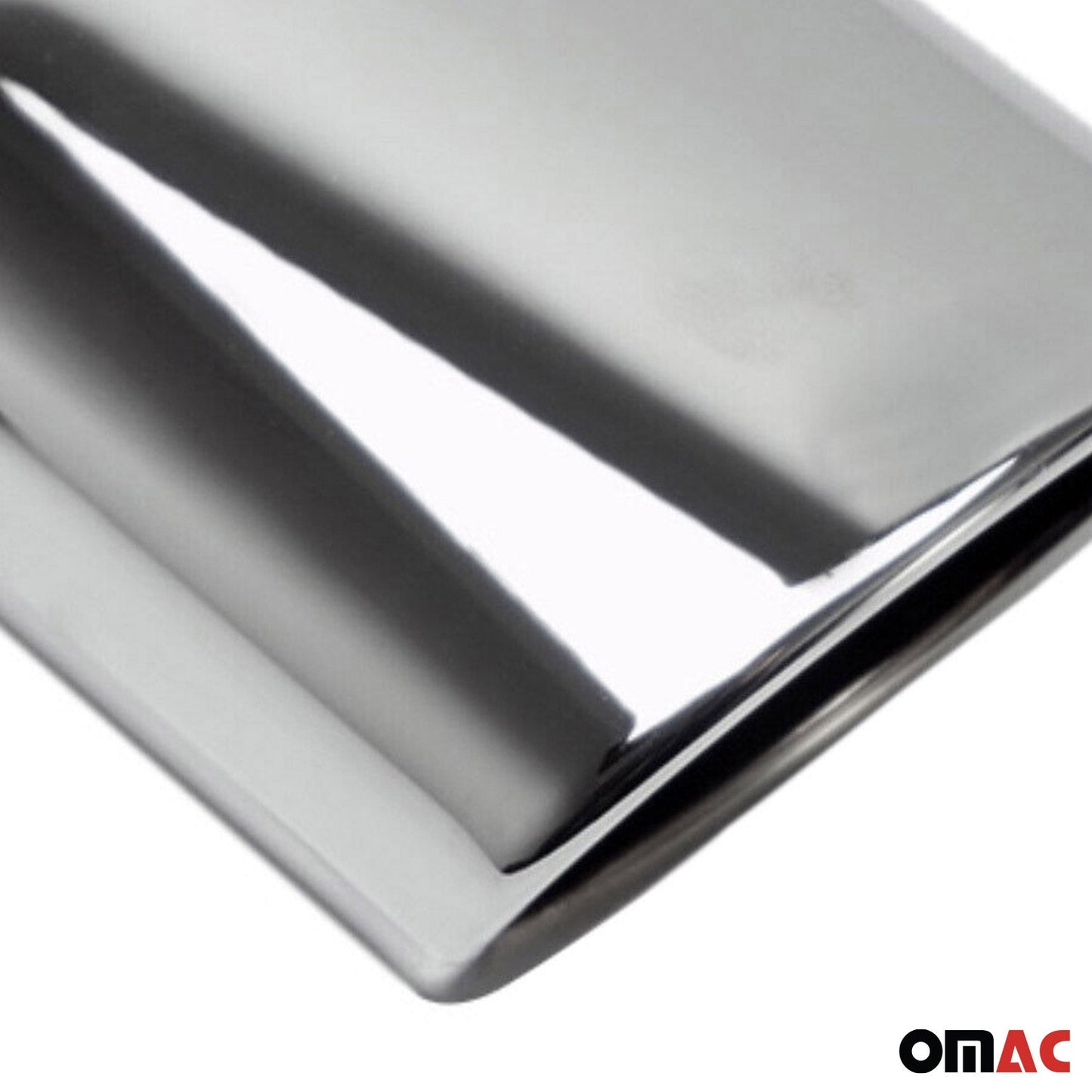 Ornament cromat pentru evacuare, piesă terminală pentru țeavă de eșapament, ieșire unică, oțel inoxidabil, 60 mm