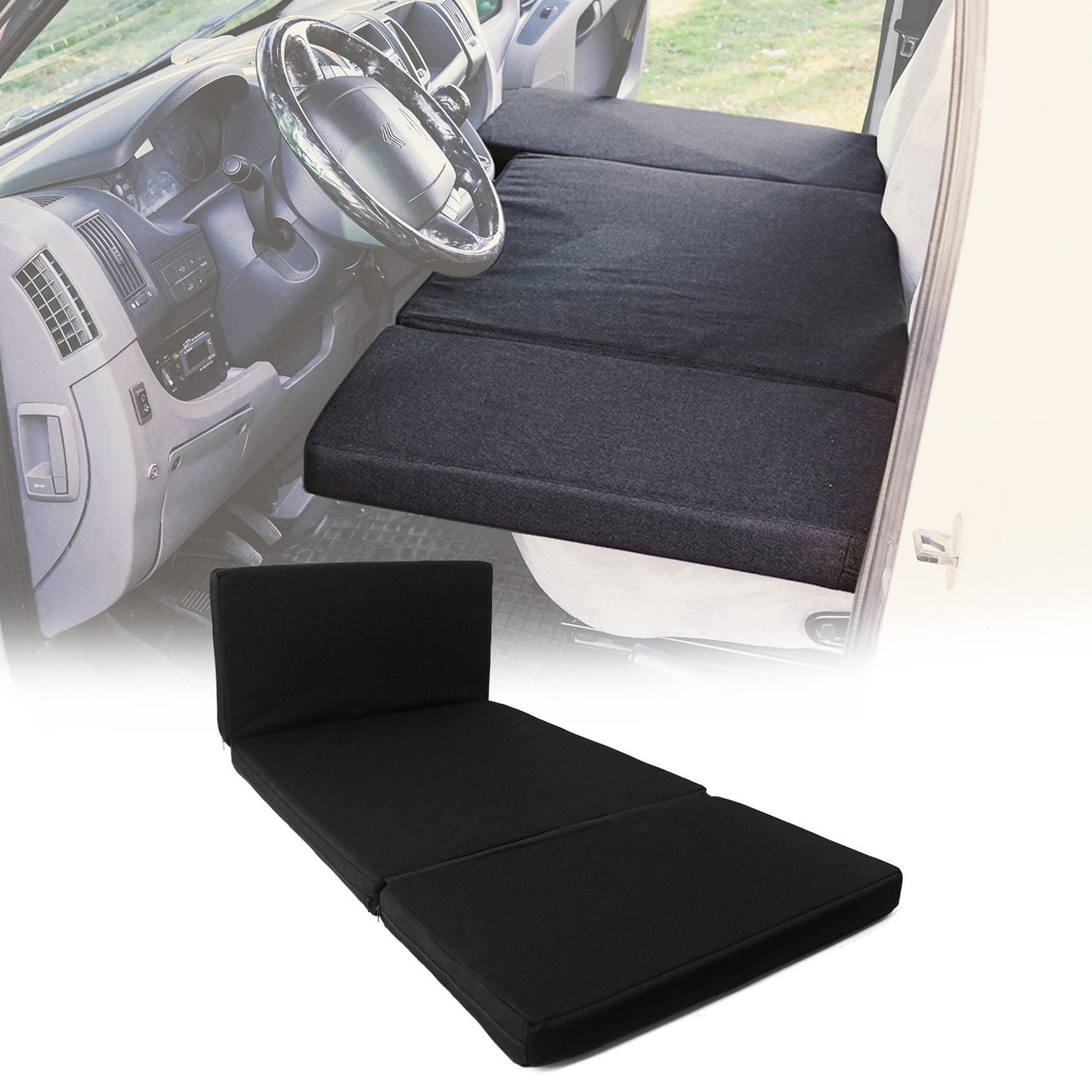 Camper Bett Fahrerhausbett Matratze für VW Transporter T4 1990-2003 Schwarz