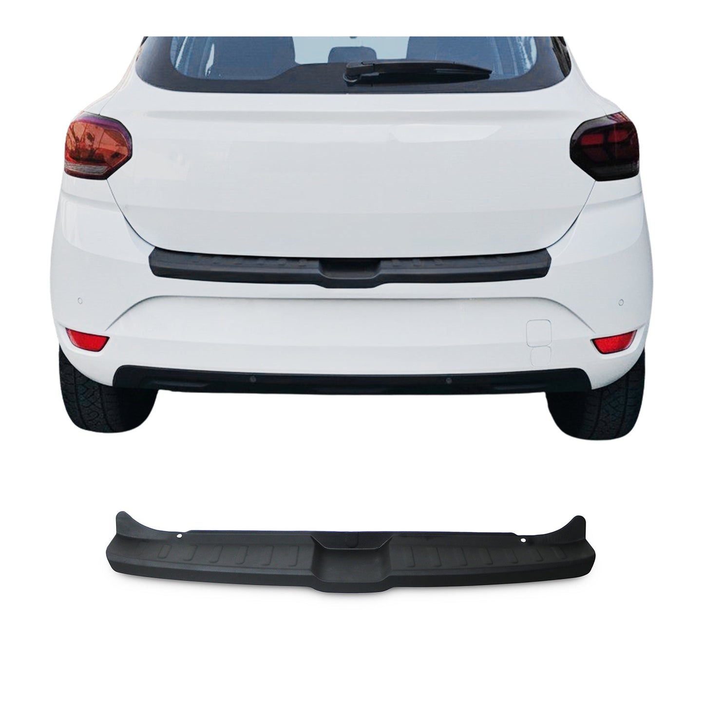 Ladekantenschutz Stoßstangenschutz für Dacia Sandero 2021-2025 Matt Schwarz ABS
