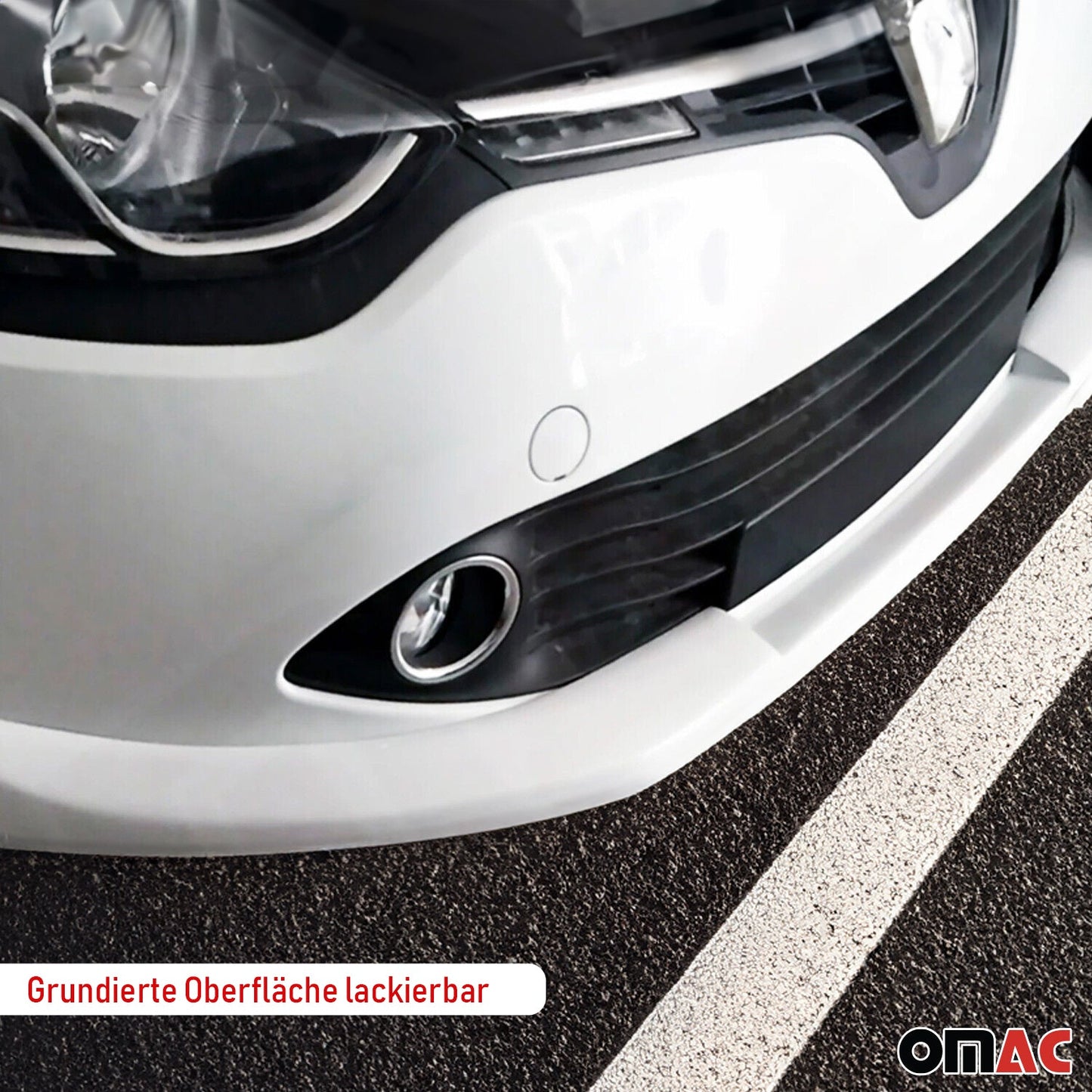 Frontspoiler Lippe Stoßstange Splitter für Renault Clio 2012-2019 Grundiert 1tlg