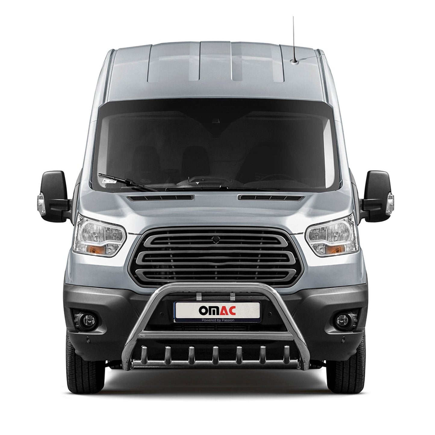 Frontbügel Frontschutzbügel für Ford Transit 2014-2025 mit ABE Rammschutz Silber