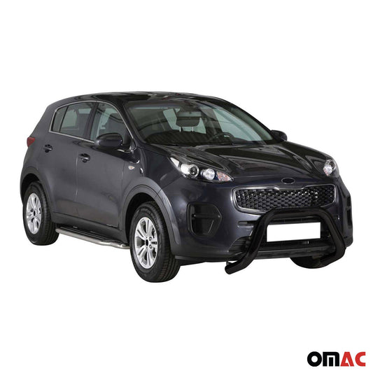 Bară de protecție/buton față pentru Kia Sportage 2016-2018, ø76mm, oțel, negru