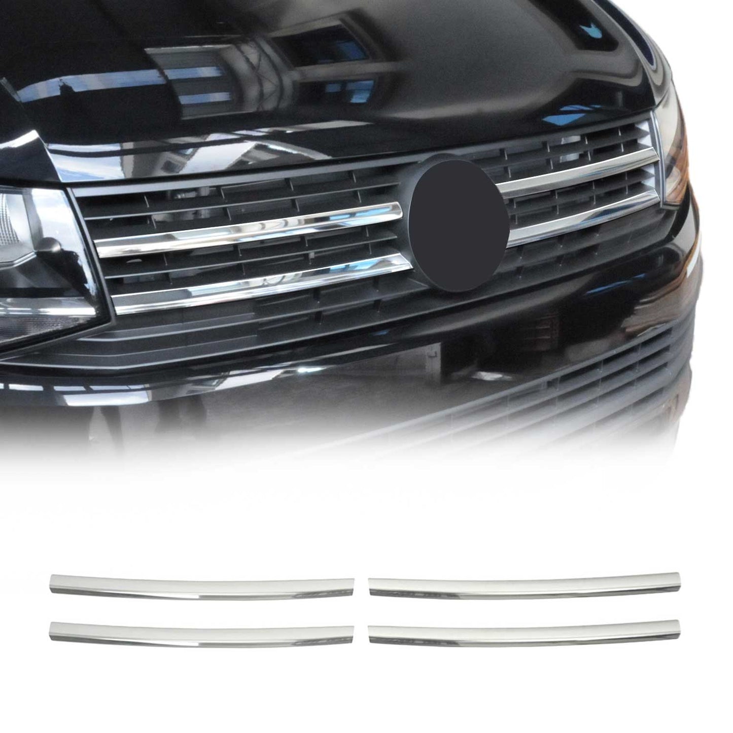 Kühlergrill Leisten Grillleisten für VW T6.1 Transporter 2019-2024 Chrom 4x
