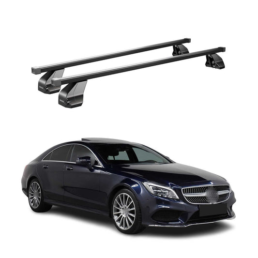 Menabo Dachträger Grundtäger für Mercedes CLS C218 2010-2017 75kg Stahl Schwarz
