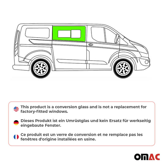 Glasfenster Schiebefenster für Ford Transit Custom 2013-2024 Auto Rechts L1 L2