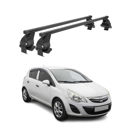 Menabo Dachträger Grundtäger für Opel Corsa D 2010-2014 FL 3tür 50kg Schwarz 2x