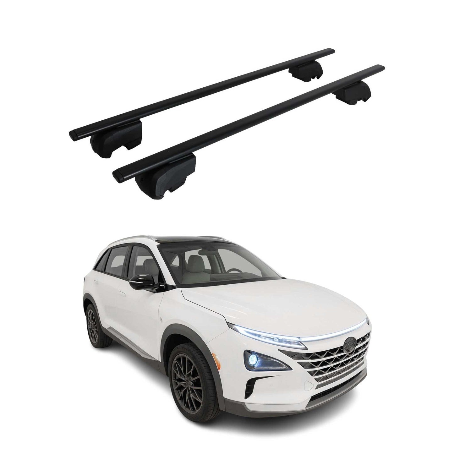 Dachträger Gepäckträger für Hyundai Nexo 2019-2025 Grundträger ABE Schwarz