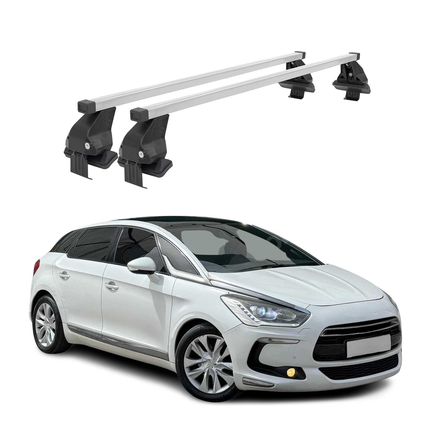 Menabo Dachträger Grundtäger für DS5 2015-2018 FL 50kg Stahl Silber 2 tlg