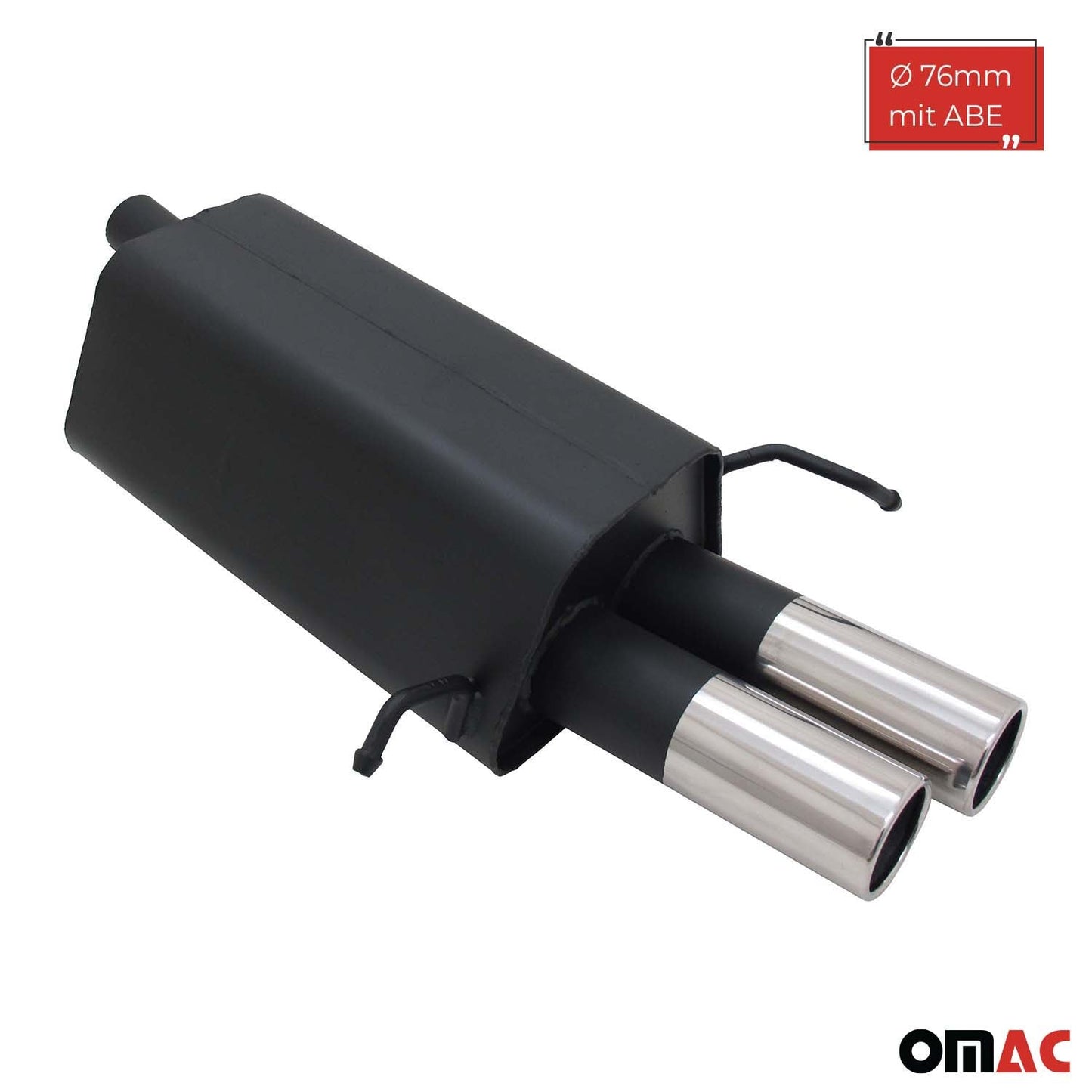 Novus Sportauspuff für Mercedes CLK W209 2x76mm Endschalldämpfer mit ABE