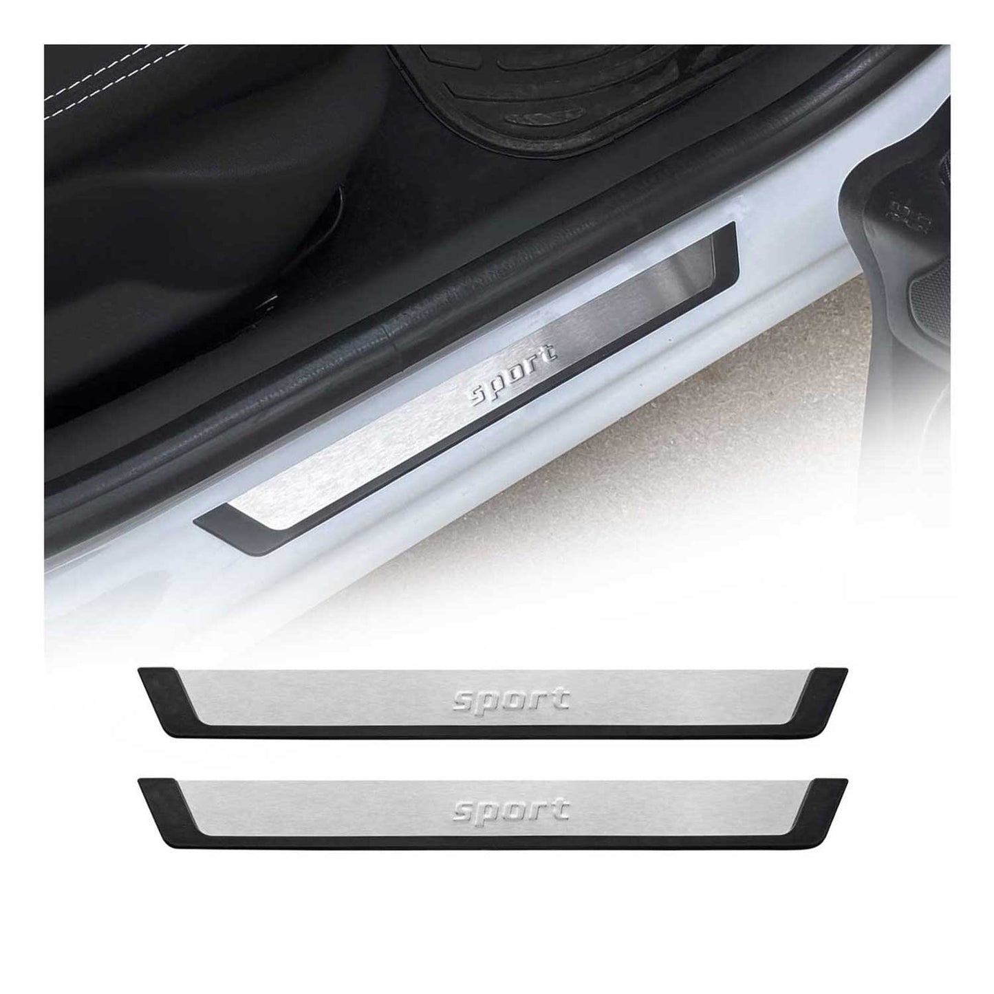 Ornamente prag sport pentru Skoda Citigo 2011-2019, crom periat, 2x
