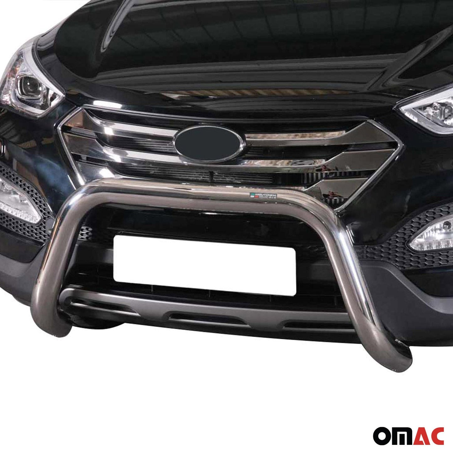 Frontbügel Frontschutzbügel für Hyundai Santa Fe 2012-2015 ø76mm Stahl Silber