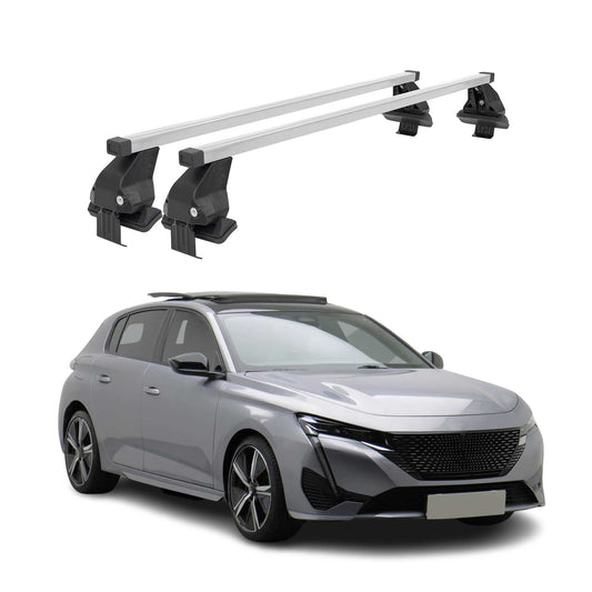 Menabo Dachträger Grundtäger für Peugeot 308 2021-2025 50kg Stahl Silber 2 tlg