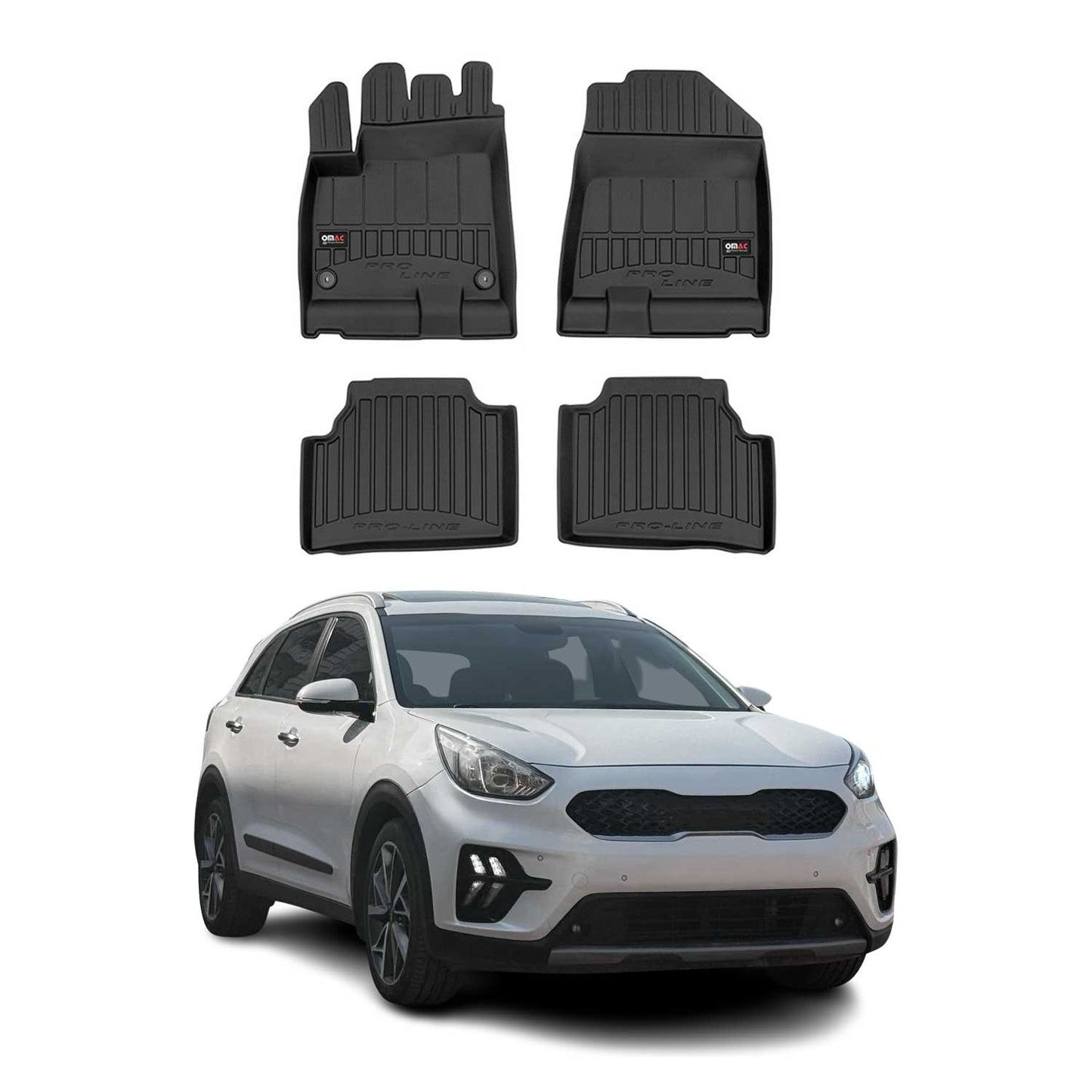 Covorașe auto Kia e-Niro 2018-2022, TPE, negre, set 4 piese