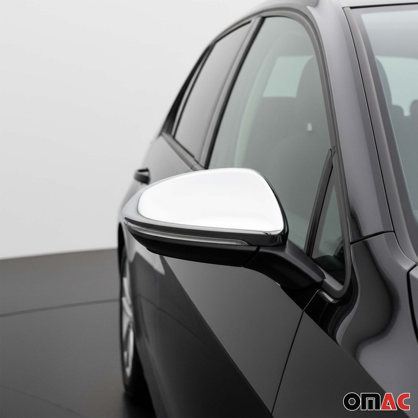 Spiegelkappen Spiegelabdeckung für VW Touran 5T1 2015-2025 Edelstahl Silber 2tlg