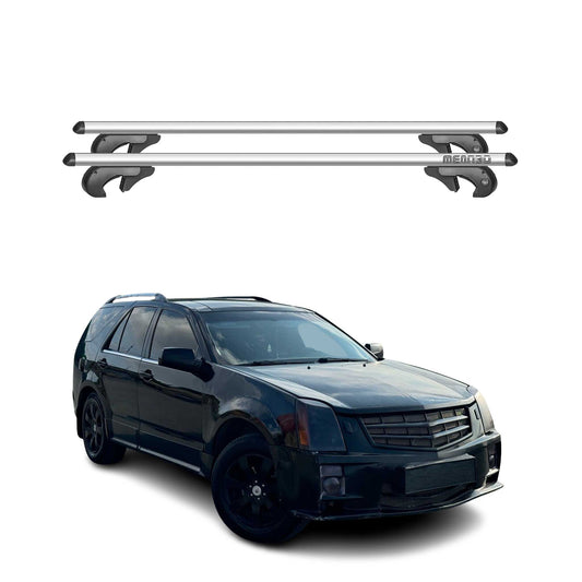Menabo Dachträger Grundtäger für Cadillac SRX 2004-2009 90kg Alu Silber 2 tlg