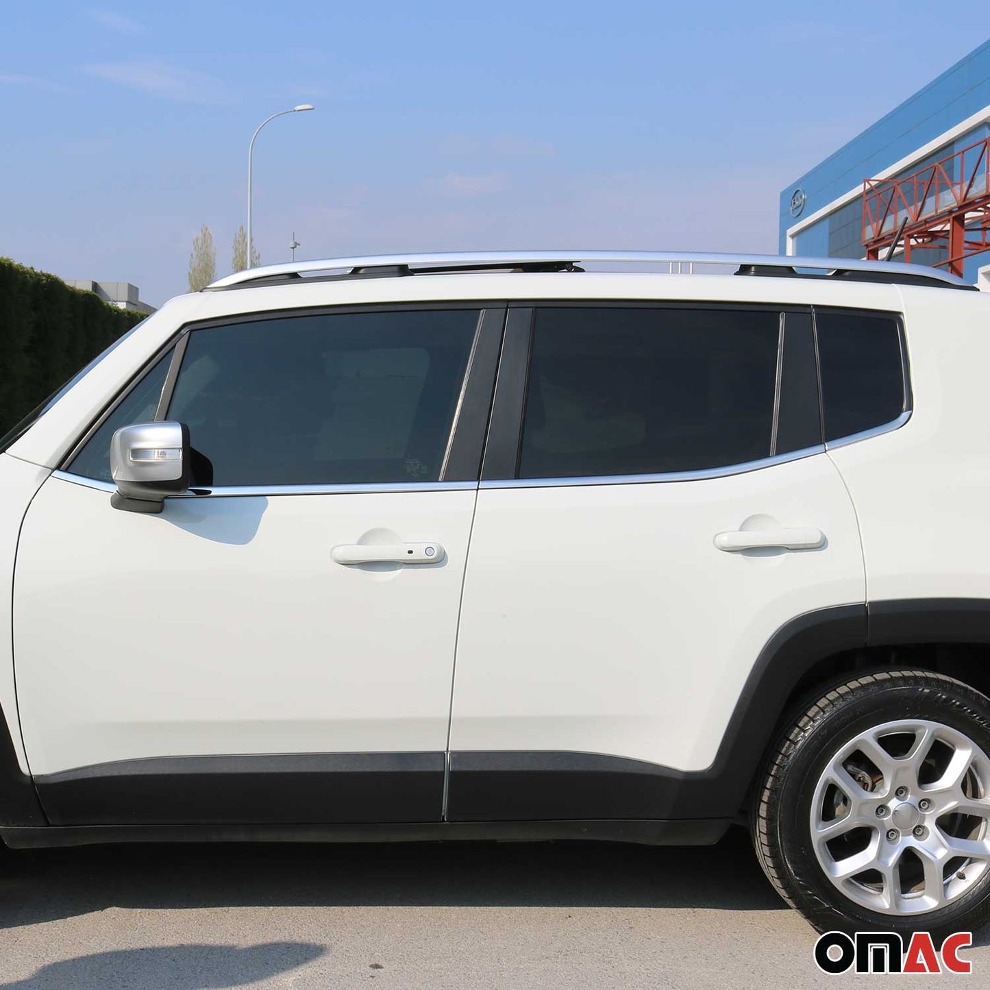 Benzi decorative pentru geamuri Jeep Renegade 2014-2024, oțel inoxidabil cromat, 6 bucăți