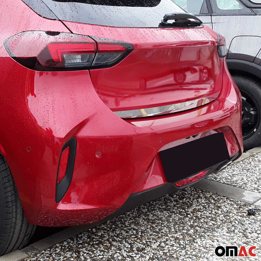 Ornamente prag portbagaj pentru Opel Corsa F 2020-2025, oțel inoxidabil cromat