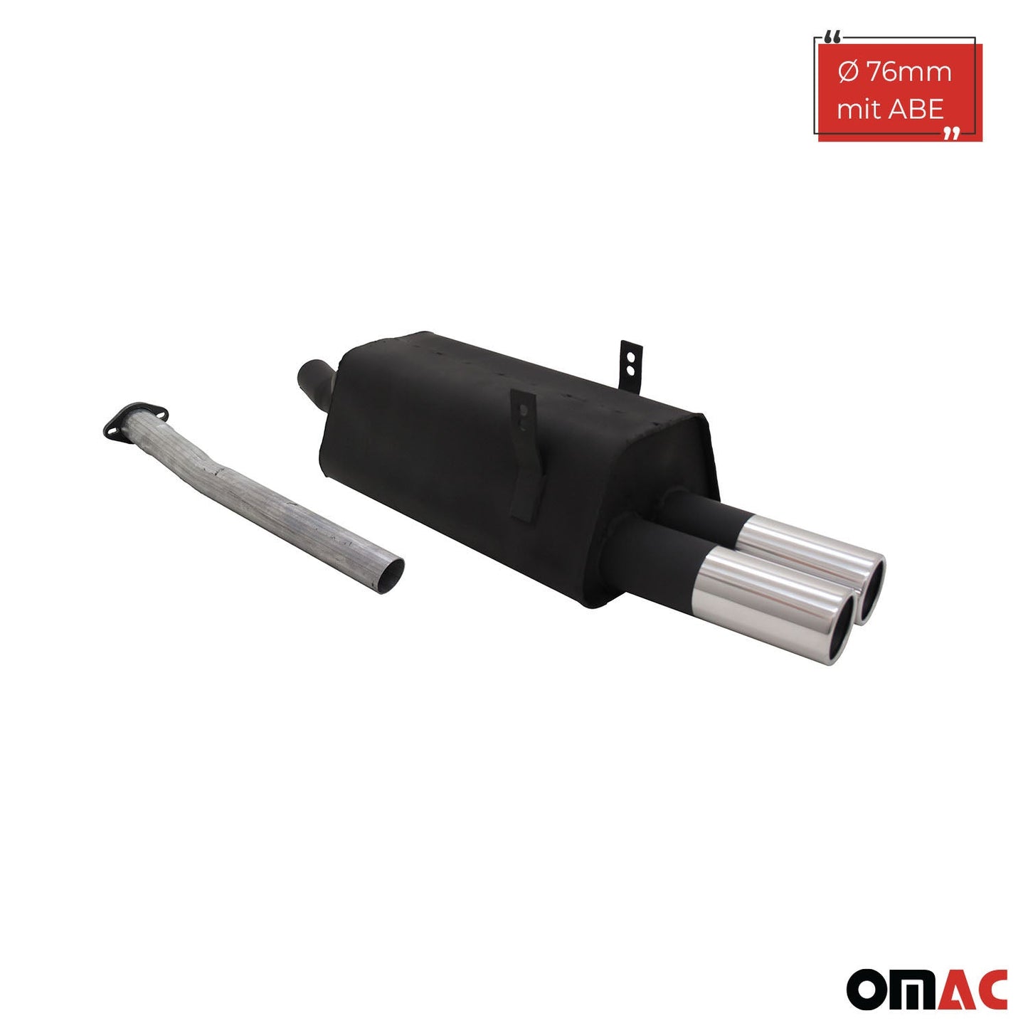 Novus Sportauspuff für BMW 3er E36 320 / 323 2x76mm Endschalldämpfer mit ABE