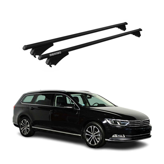 Menabo Grundträger Dachträger für VW Passat B8 Variant 2014-2019 ABE Alu Schwarz