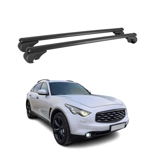 Dachträger für Infiniti FX50 2009-2013 Gepäckträger Grundträger Alu Schwarz 2x
