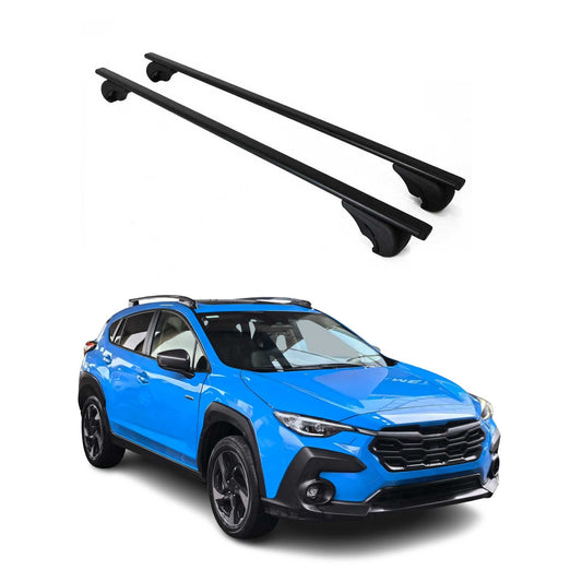 Portbagaj de plafon pentru Subaru Crosstrek 2022-2025 75kg, negru metalic, 2 buc.
