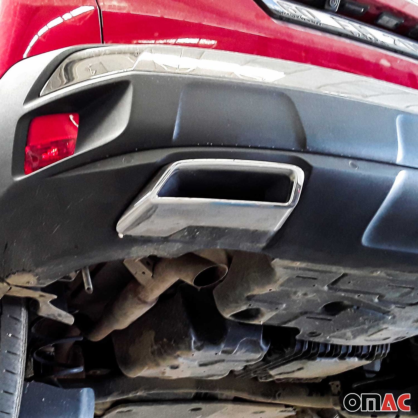 2016-2020 Peugeot 3008 Stoßstangen Diffusor Auspuffrahmen Chrom ABS 2 tlg