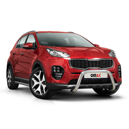 Bară de protecție față pentru Kia Sportage 2015-2018 cu ABE (omologare de tip germană) protecție argintie împotriva impactului