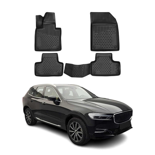 2017-2021 Volvo XC60 Fußmatten TPE Schwarz 4 tlg