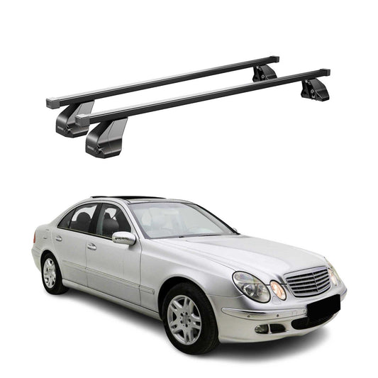 Menabo Dachträger für Mercedes E Klasse W211 Limo 2002-2009 75kg Stahl Schwarz