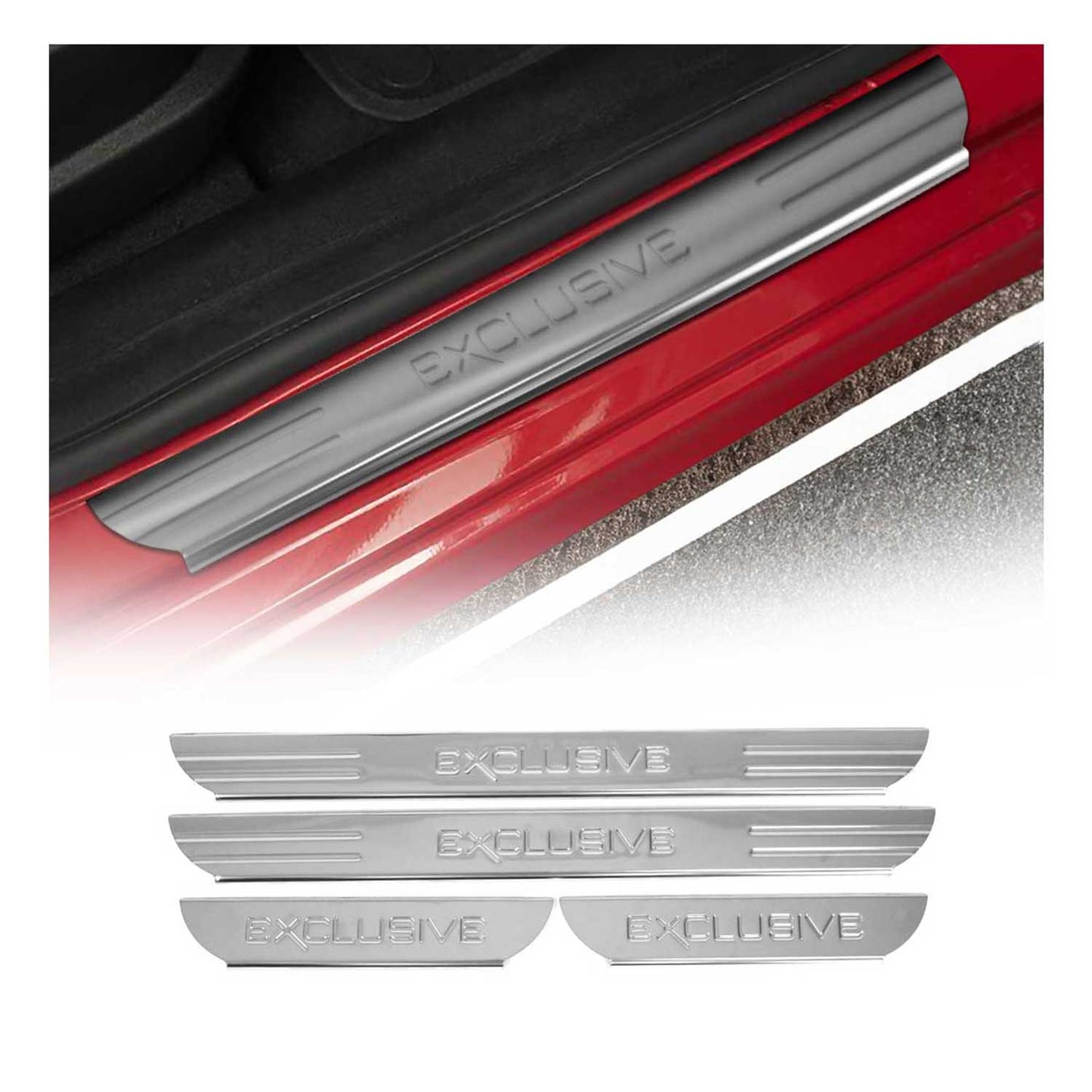 Protecții prag uși Exclusiv pentru Toyota RAV4 2006-2012 Oțel inoxidabil 4x