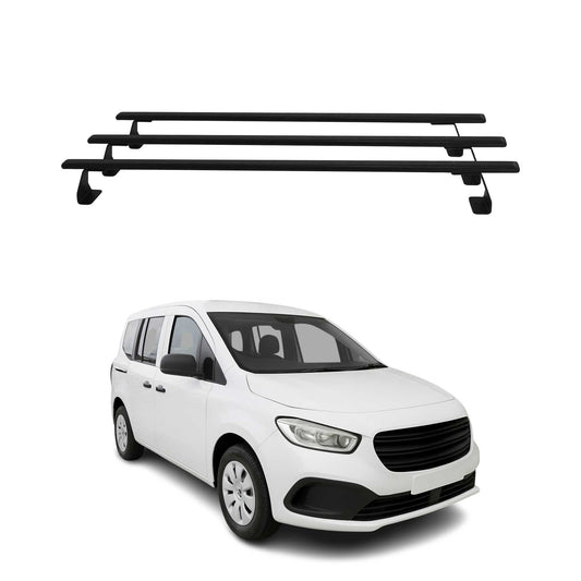 Portbagaj de plafon pentru Mercedes Citan W420 2021-2025 75kg oțel negru 3 buc