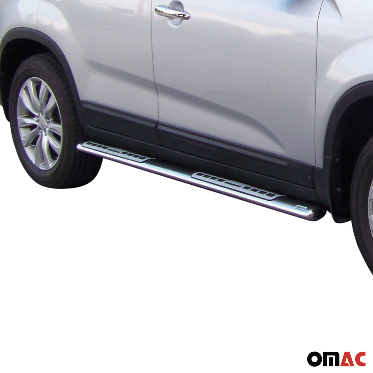 Edelstahl Seitenschweller Schwellerrohre für Kia Sorento 2009-2012 Silber