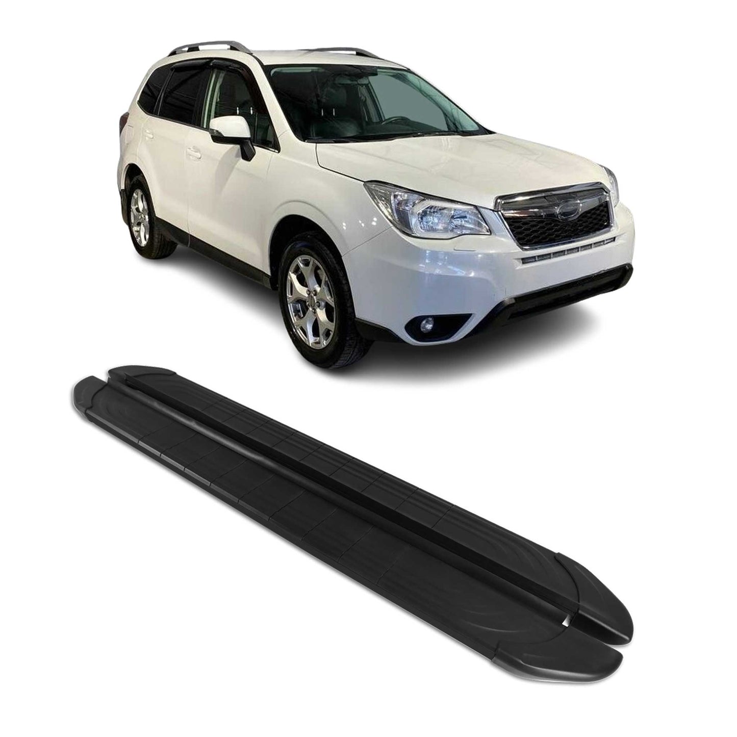 Trittbretter Seitenschweller für Subaru Forester 2013-2018 Aluminium Schwarz 2x