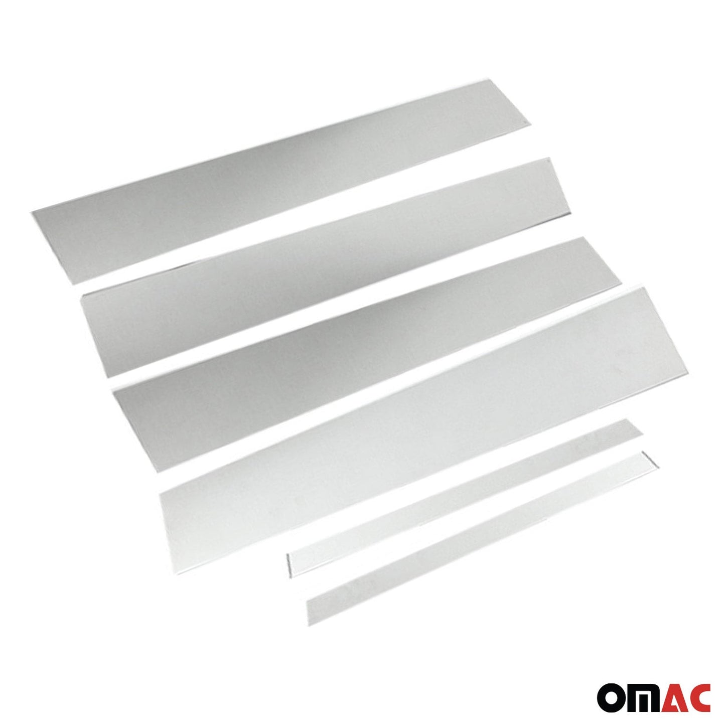 Listwa na słupek drzwi B do Opla Mokki 2012-2019, stal nierdzewna, srebrna, zestaw 6 sztuk