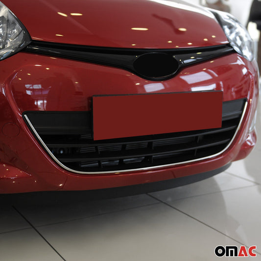 Benzi decorative grilă auto pentru Hyundai i20 2012-2014, oțel inoxidabil, argintiu, 1 bucată