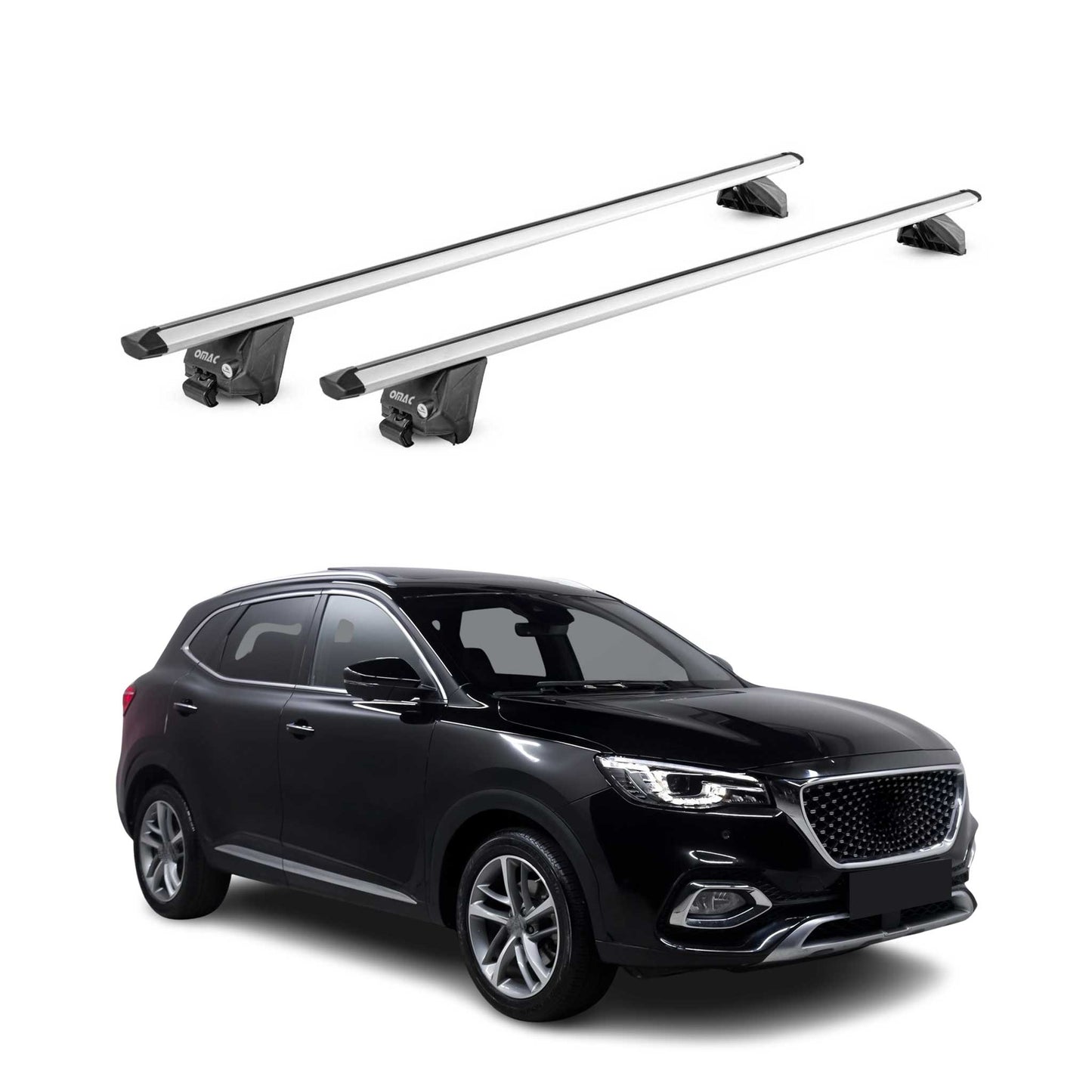 Dachträger Grundtäger für MG HS 2018-2025 100kg Aluminium Silber 2tlg ABE