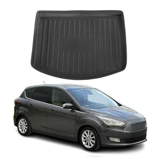 Kofferraumwanne Laderaumwanne für Ford C-Max 2 2010-2019 5tür Gummi TPE Schwarz