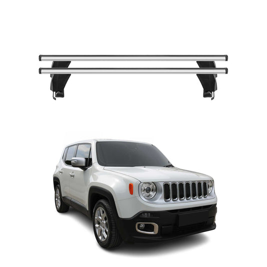 Menabo Dachträger Grundtäger für Jeep Renegade 2014-2018 Pre-FL 50kg Alu Grau 2x