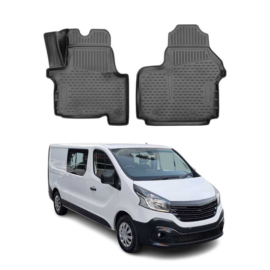 2014-2024 Fiat Talento Fußmatten TPE Schwarz 2 tlg