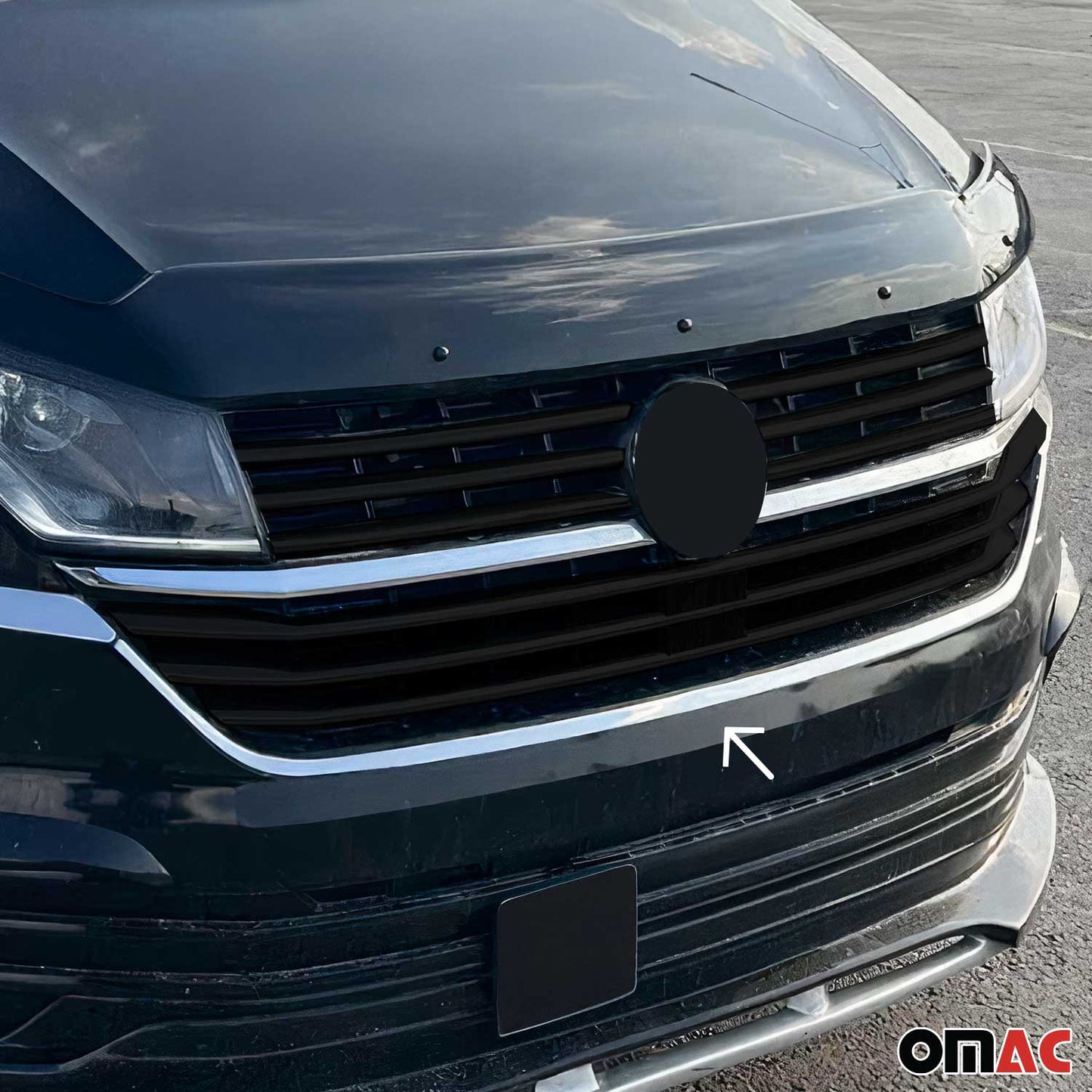 Benzi decorative grilă auto pentru VW T6.1 Transporter 2019-2024, crom-argintiu