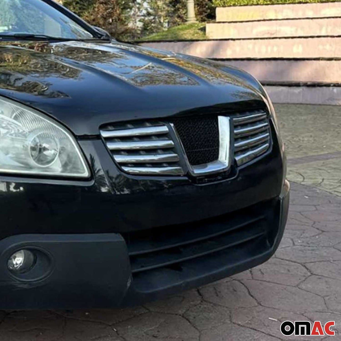 Grilă radiator Nissan Qashqai J10 2006-2014, crom, 8 benzi