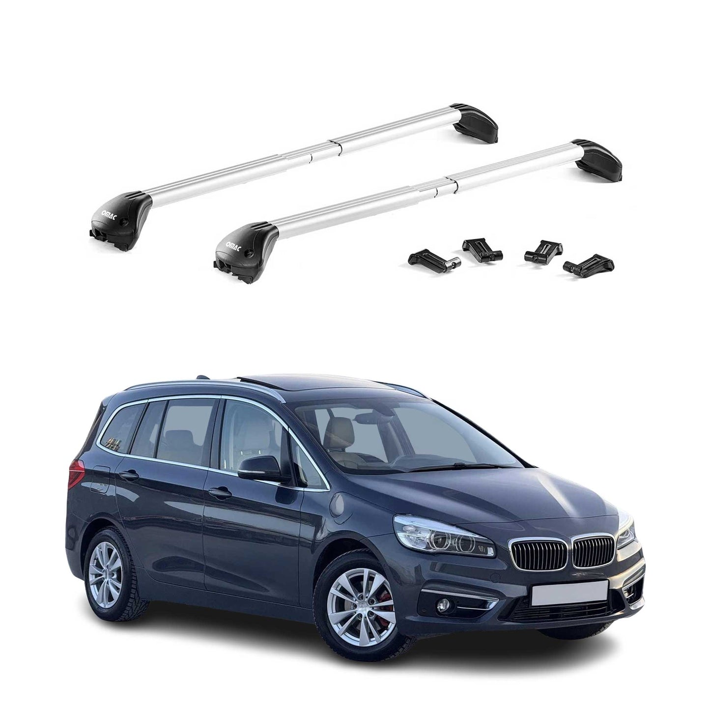 Dachträger Grundtäger für BMW 2er Gran Tourer F46 2014-2025 100kg Alu Silber ABE