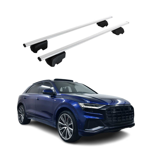 Dachträger Grundtäger für Audi Q8 2018-2025 75kg Metall Silber 2 tlg