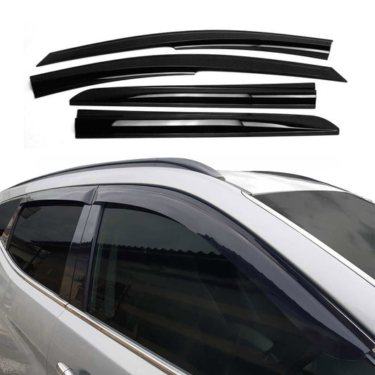 4x Windabweiser Regenabweiser für Hyundai Bayon 2021-2025 Acryl Dunkel